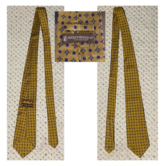 HICKEY FREEMAN Custom Tie 100%Silk NEW Embroidered - Picture 3 of 11